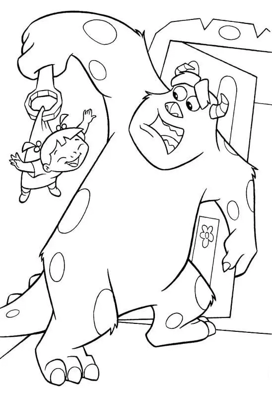 Desenho de Monstros S.A. para imprimir