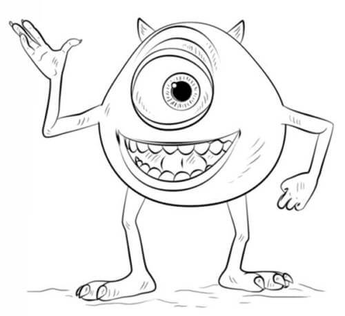 Desenho de Monstros S.A. para imprimir