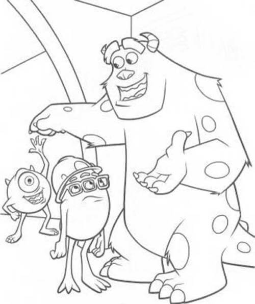 Desenho de Monstros S.A. para imprimir