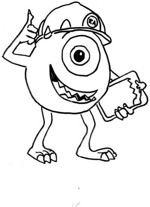 Desenho de Monstros S.A. para imprimir
