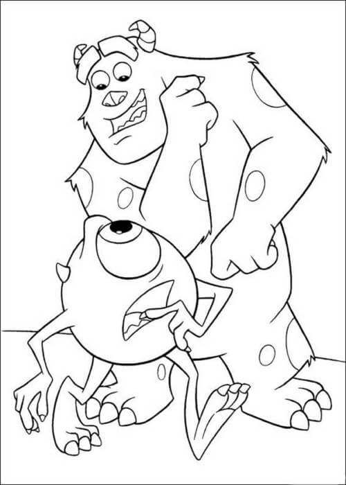 Desenho de Monstros S.A. para imprimir