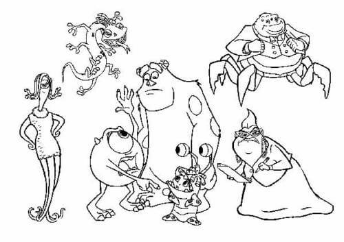 Desenho de Monstros S.A. para imprimir