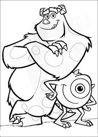 Desenho de Monstros S.A. para imprimir