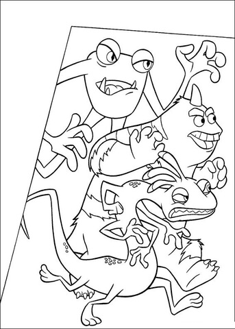 Desenho de Monstros S.A. para imprimir