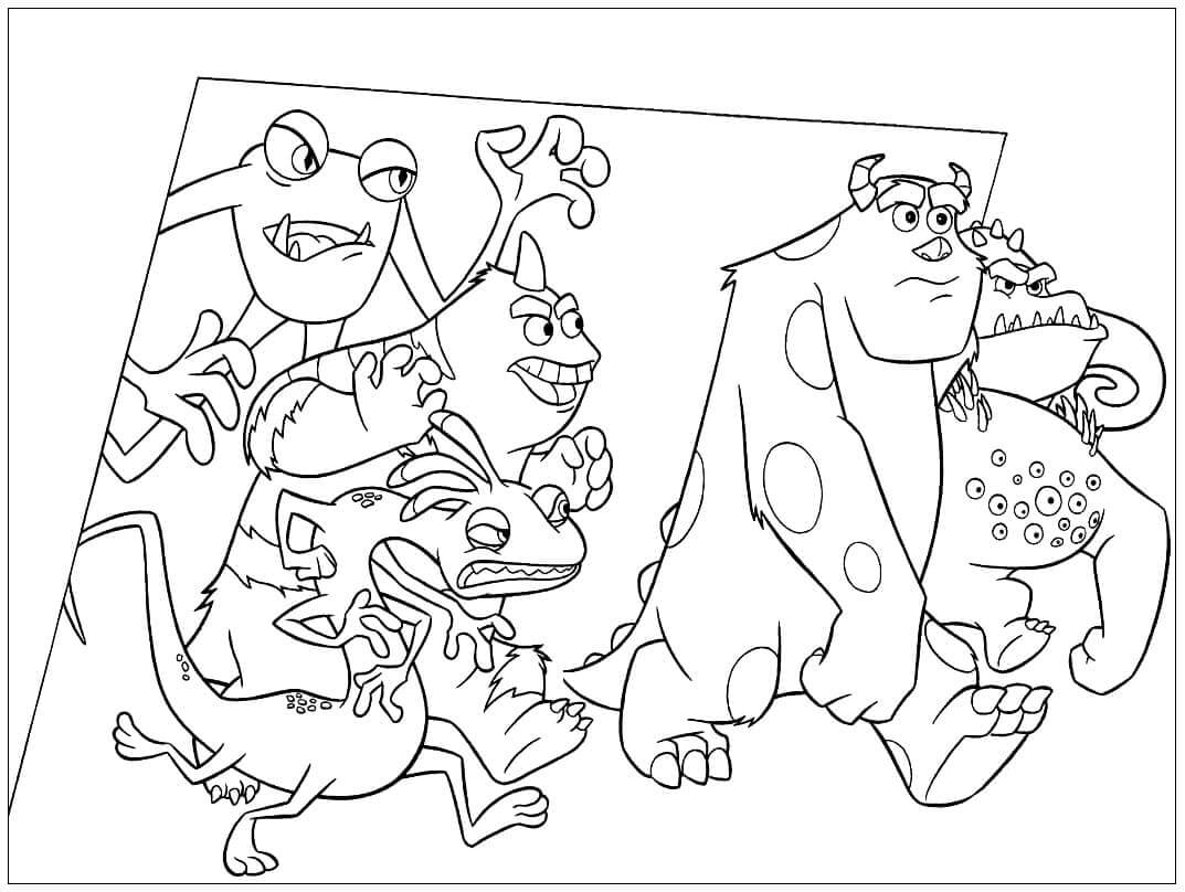 Desenho de Monstros S.A. para imprimir