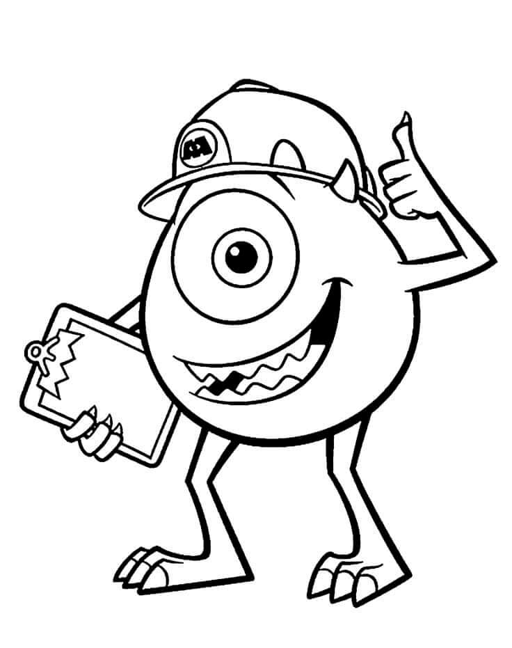Desenho de Monstros S.A. para imprimir