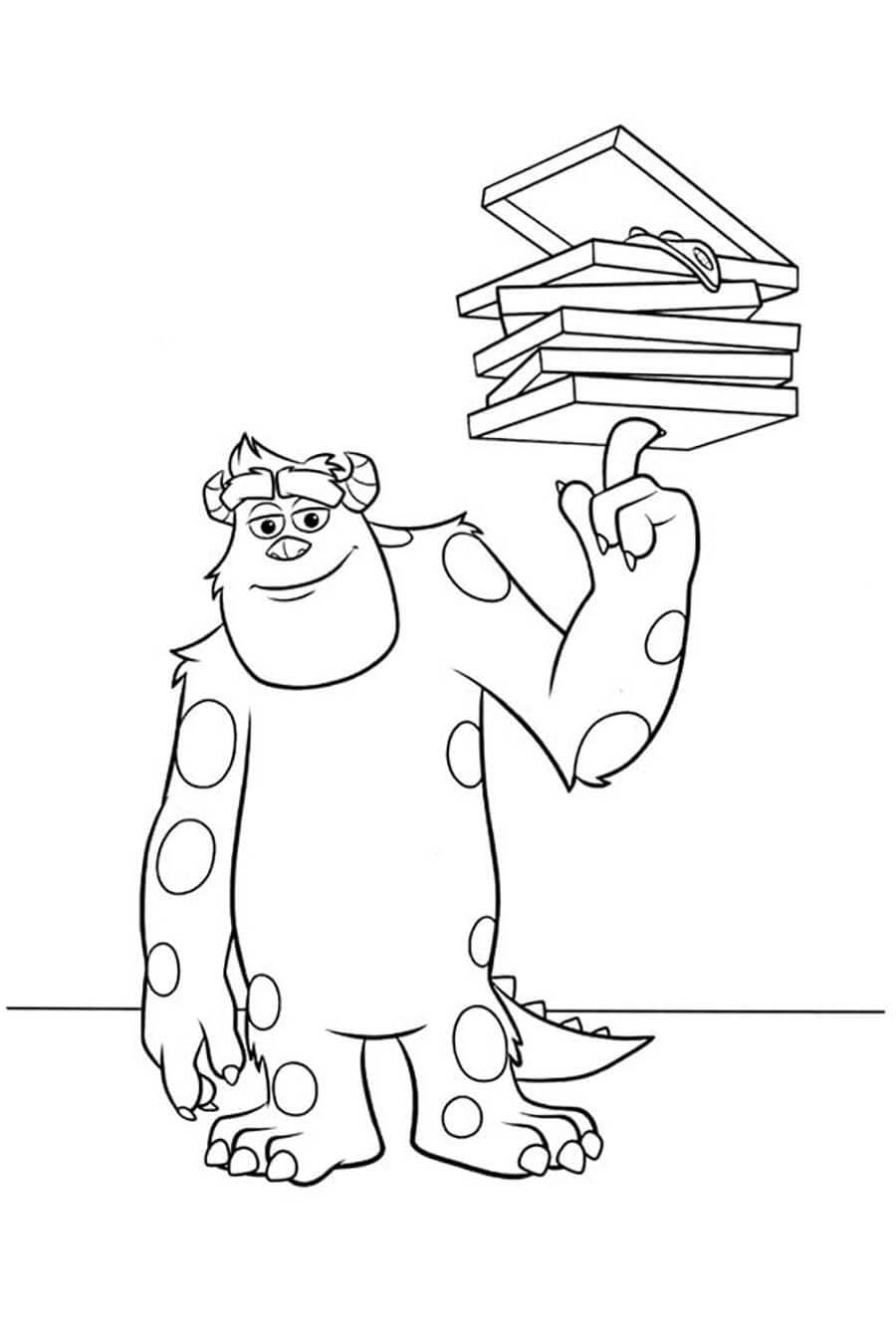 Desenho de Monstros S.A. para imprimir