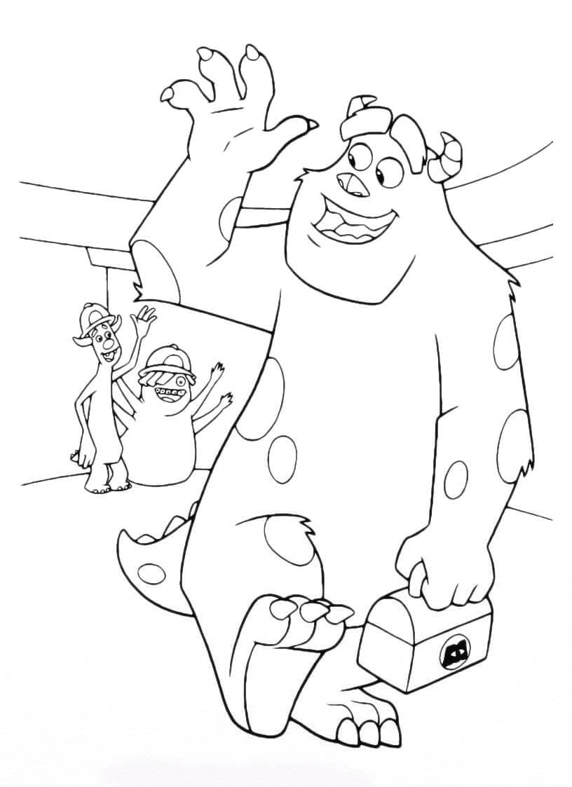 Desenho de Monstros S.A. para imprimir