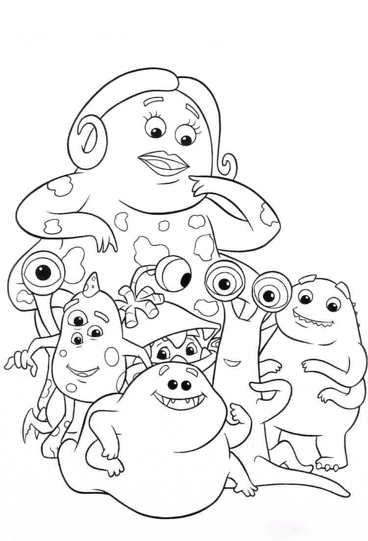 Desenho de Monstros S.A. para imprimir