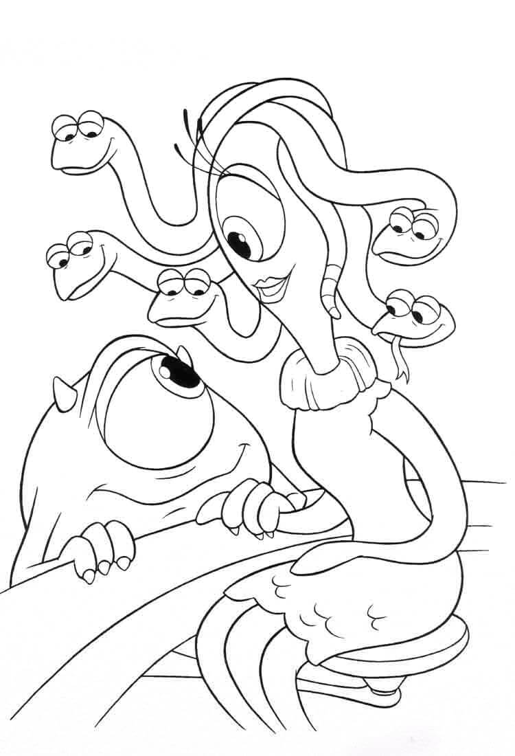 Desenho de Monstros S.A. para imprimir