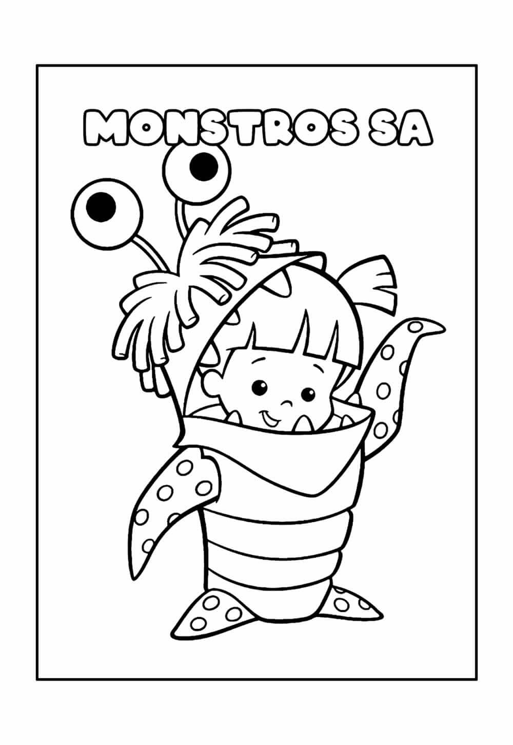 Desenho de Monstros S.A. para imprimir
