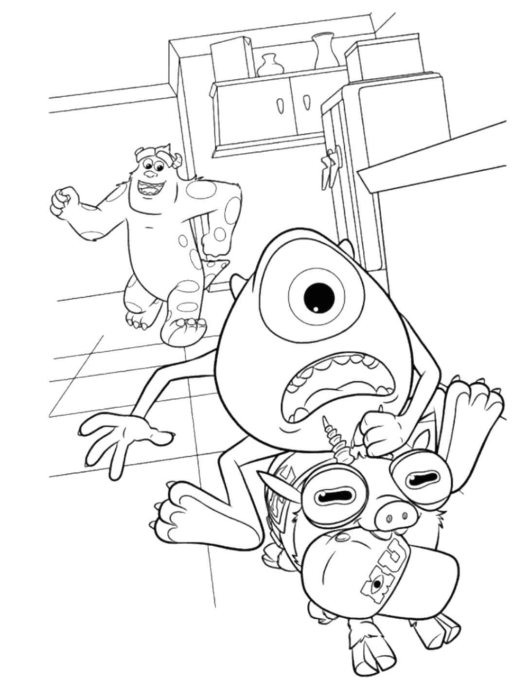 Desenho de Monstros S.A. para imprimir