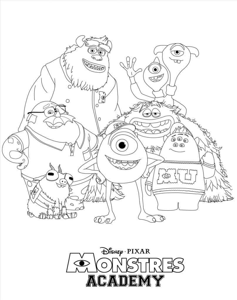 Desenho de Monstros S.A. para imprimir