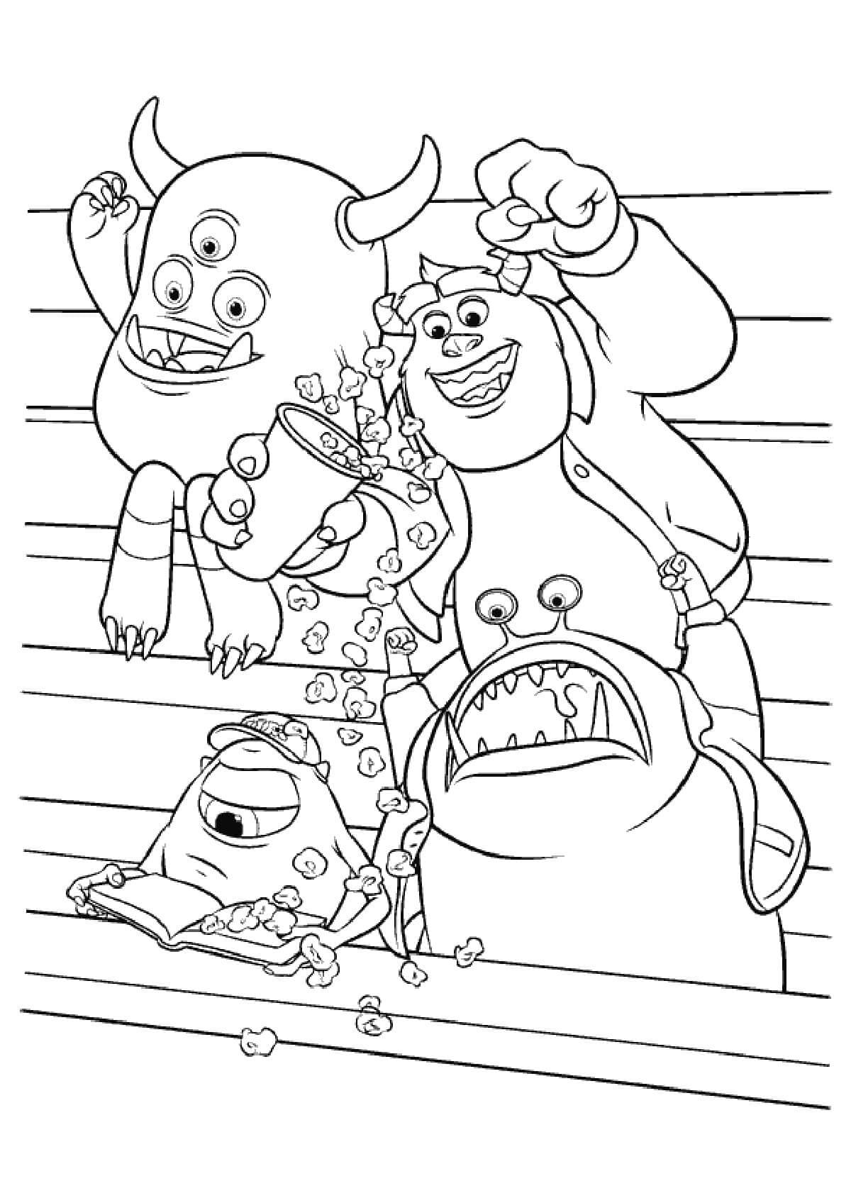 Desenho de Monstros S.A. para imprimir