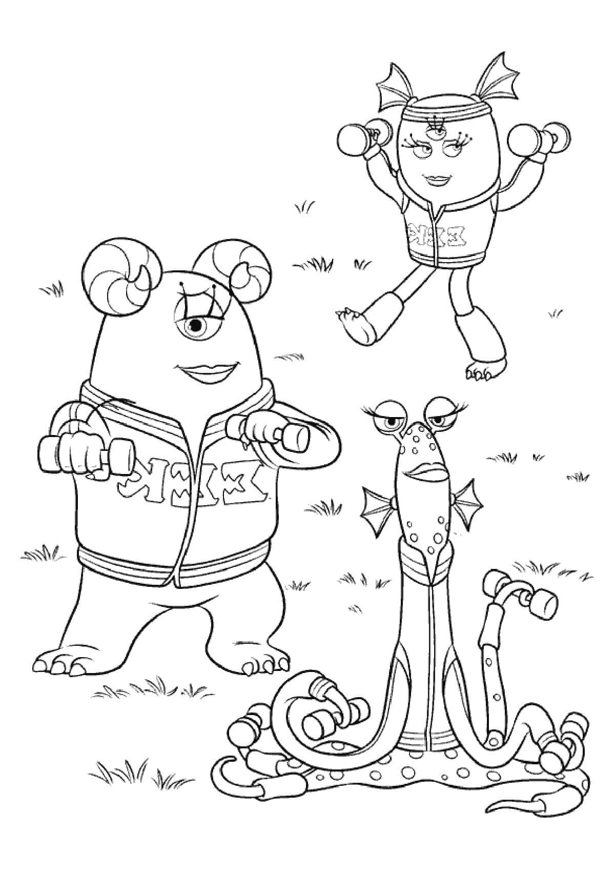 Desenho de Monstros S.A. para imprimir