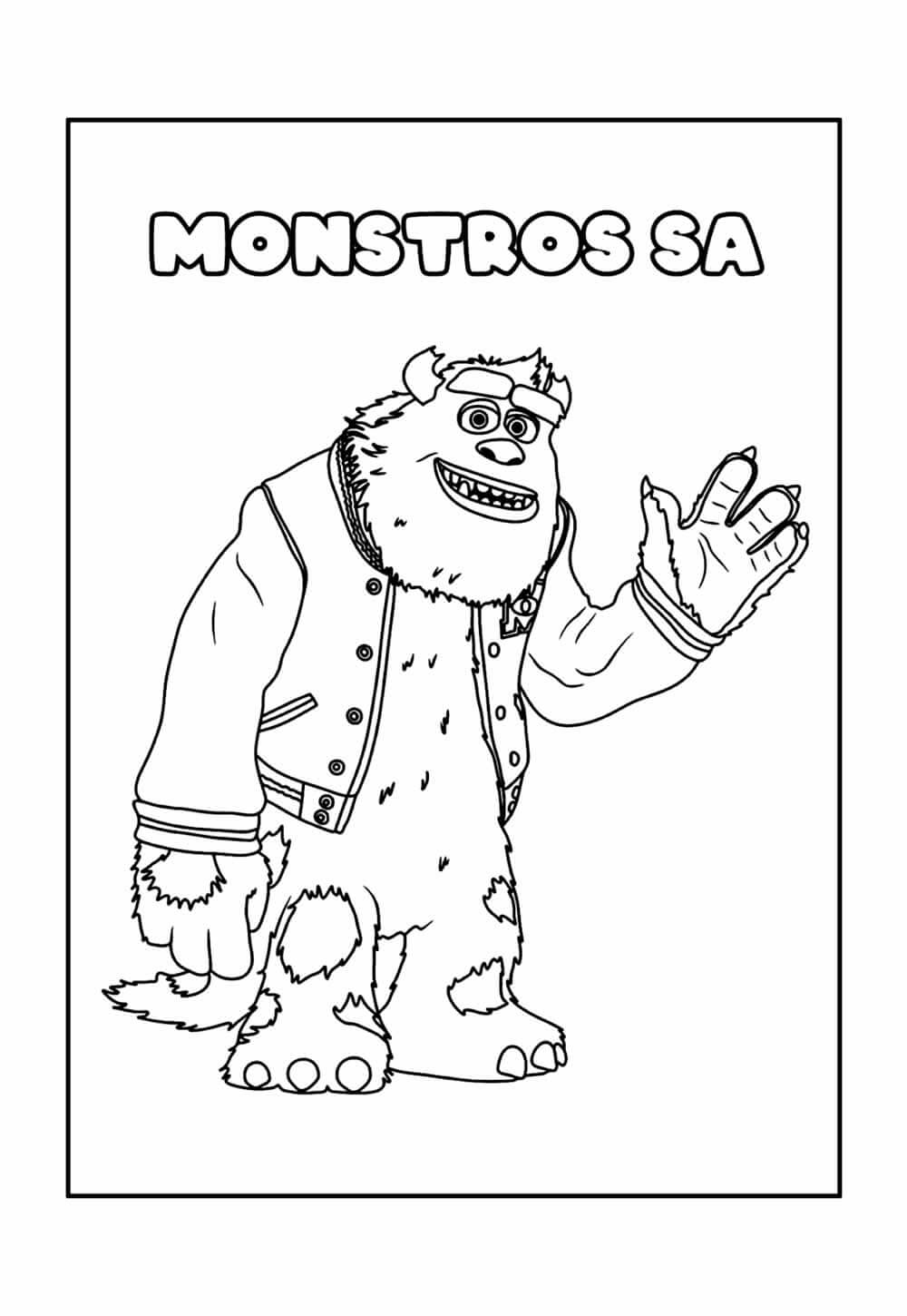 Desenho de Monstros S.A. para imprimir