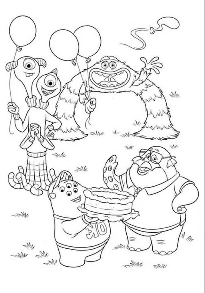 Desenho de Monstros S.A. para imprimir