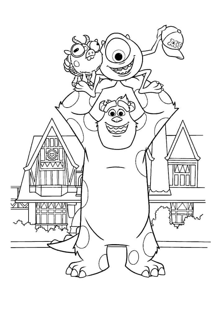 Desenho de Monstros S.A. para imprimir