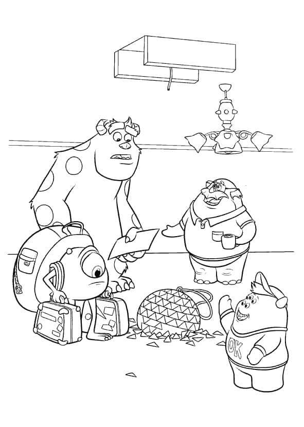 Desenho de Monstros S.A. para imprimir