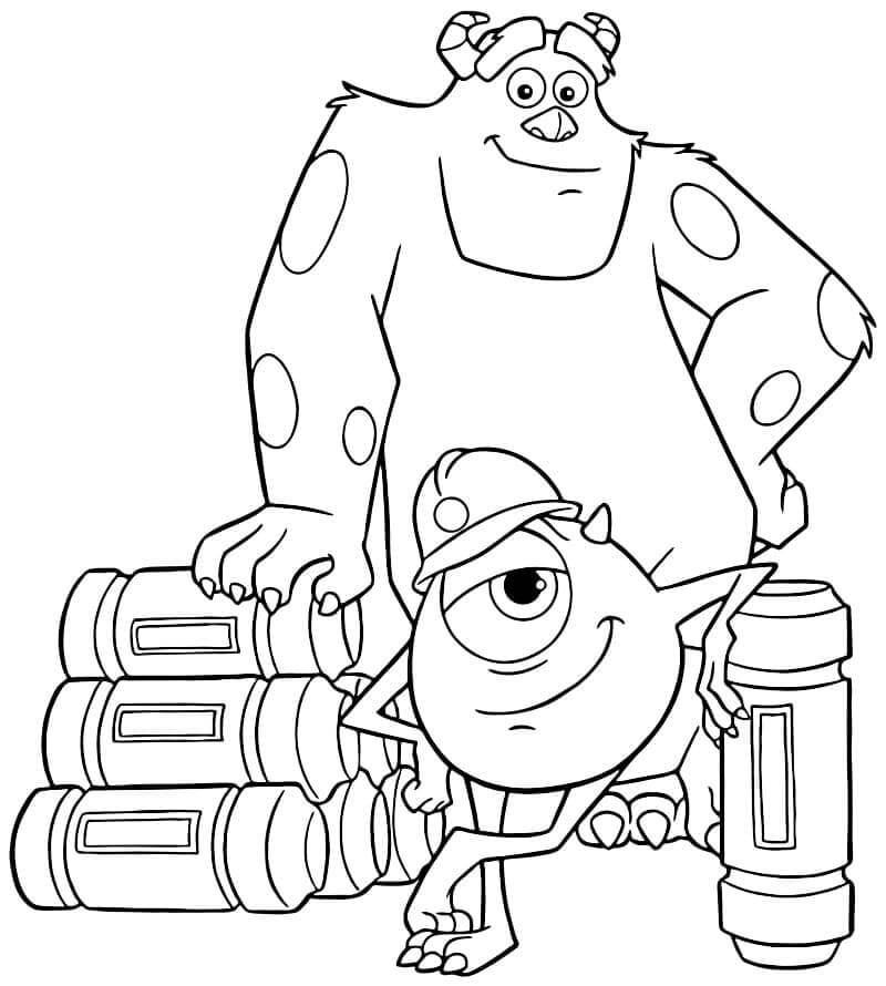 Desenho de Monstros S.A. para imprimir
