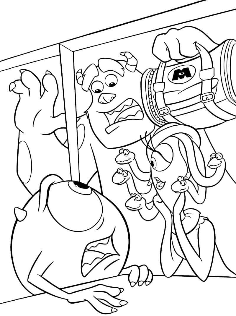 Desenho de Monstros S.A. para imprimir