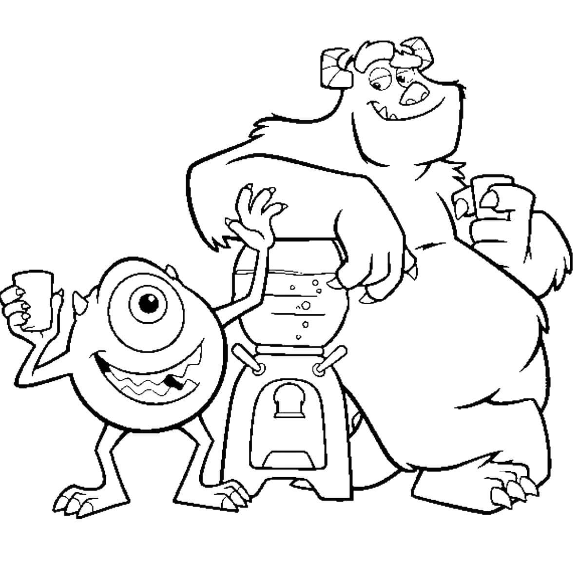 Desenho de Monstros S.A. para imprimir