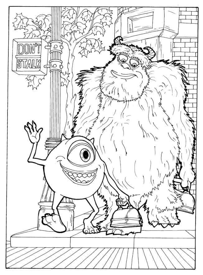 Desenho de Monstros S.A. para imprimir
