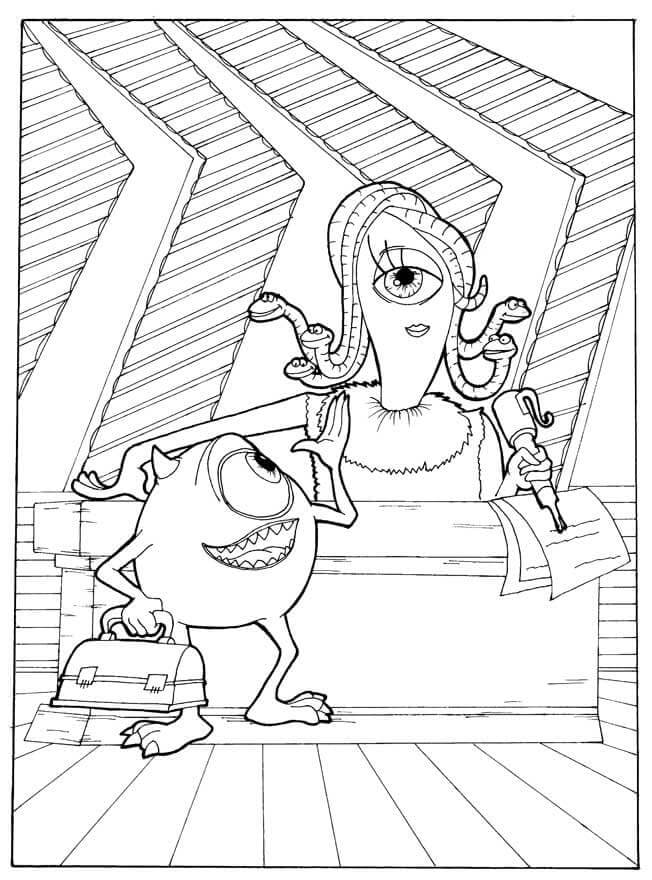 Desenho de Monstros S.A. para imprimir