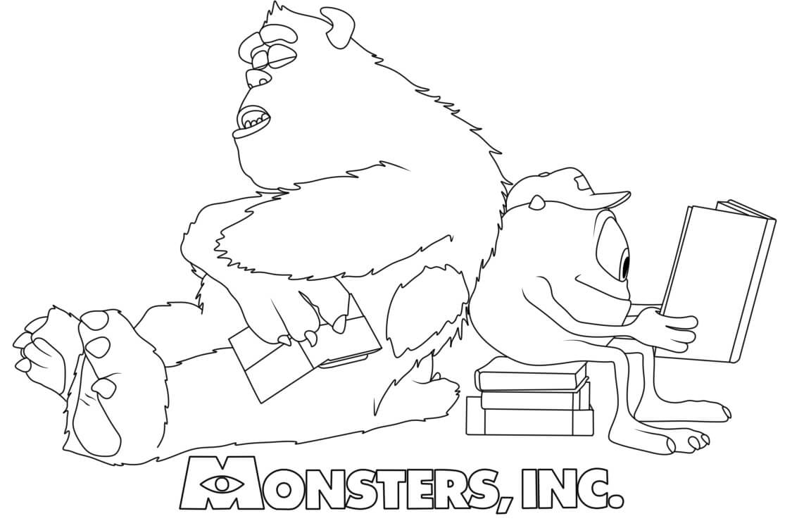 Desenho de Monstros S.A. para imprimir