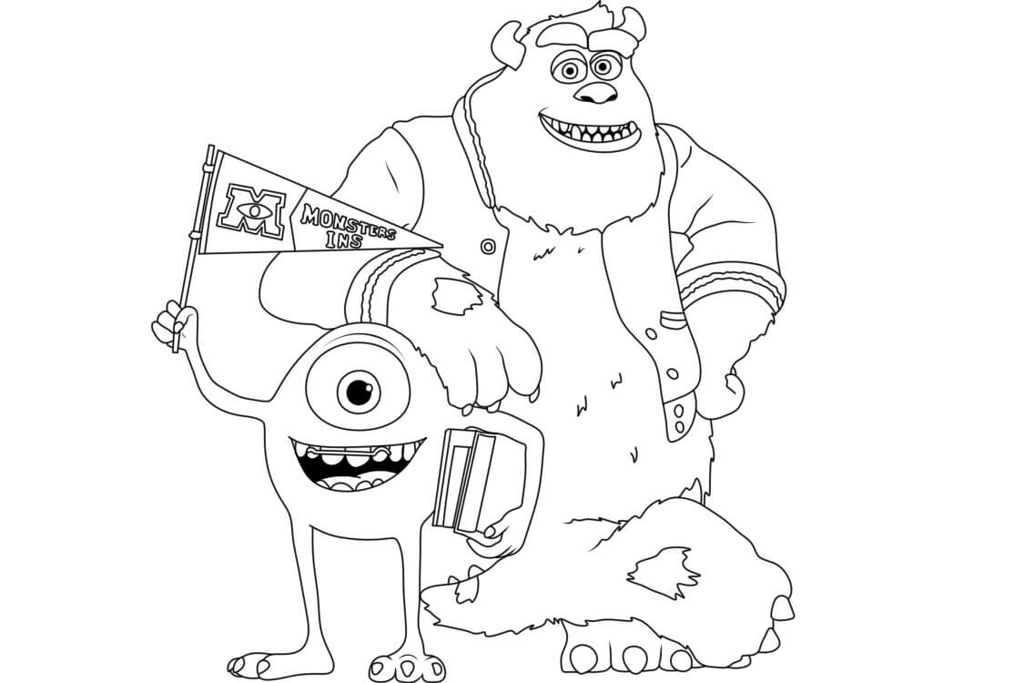 Desenho de Monstros S.A. para imprimir