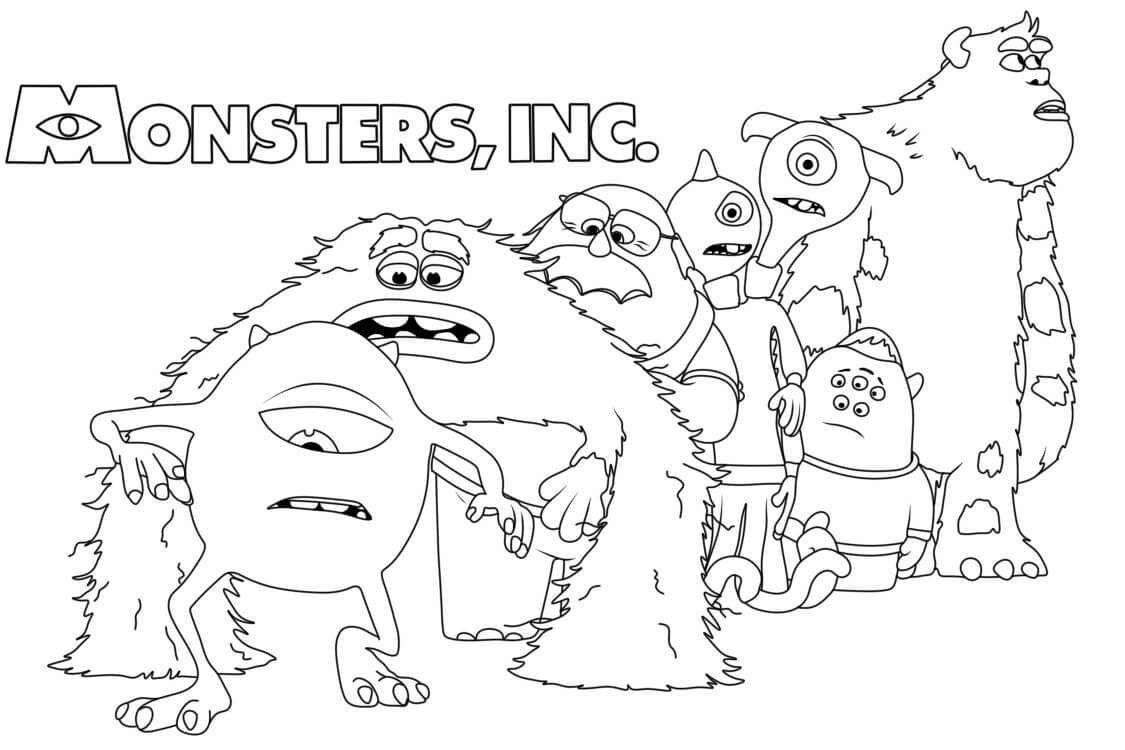 Desenho de Monstros S.A. para imprimir