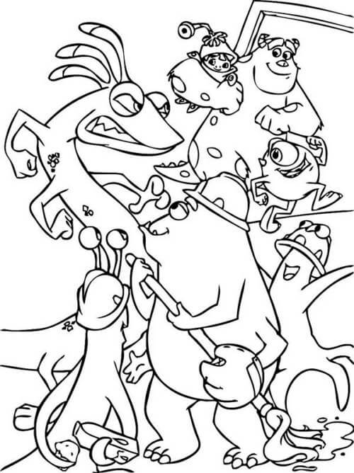 Desenho de Monstros S.A. para imprimir