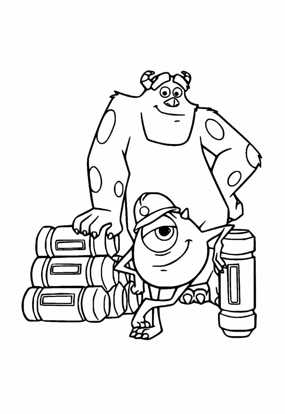 Desenho de Monstros S.A. para imprimir