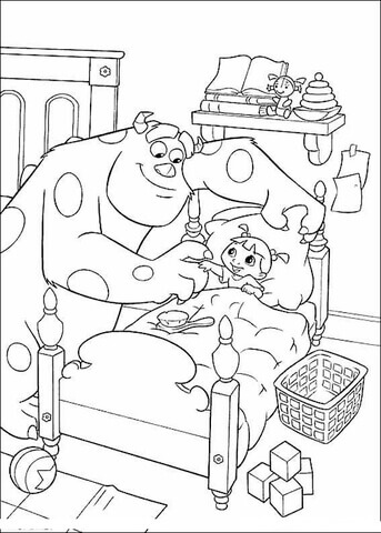 Desenho de Monstros S.A. para imprimir