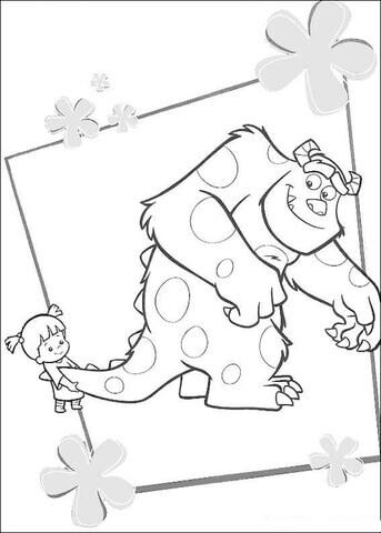 Desenho de Monstros S.A. para imprimir