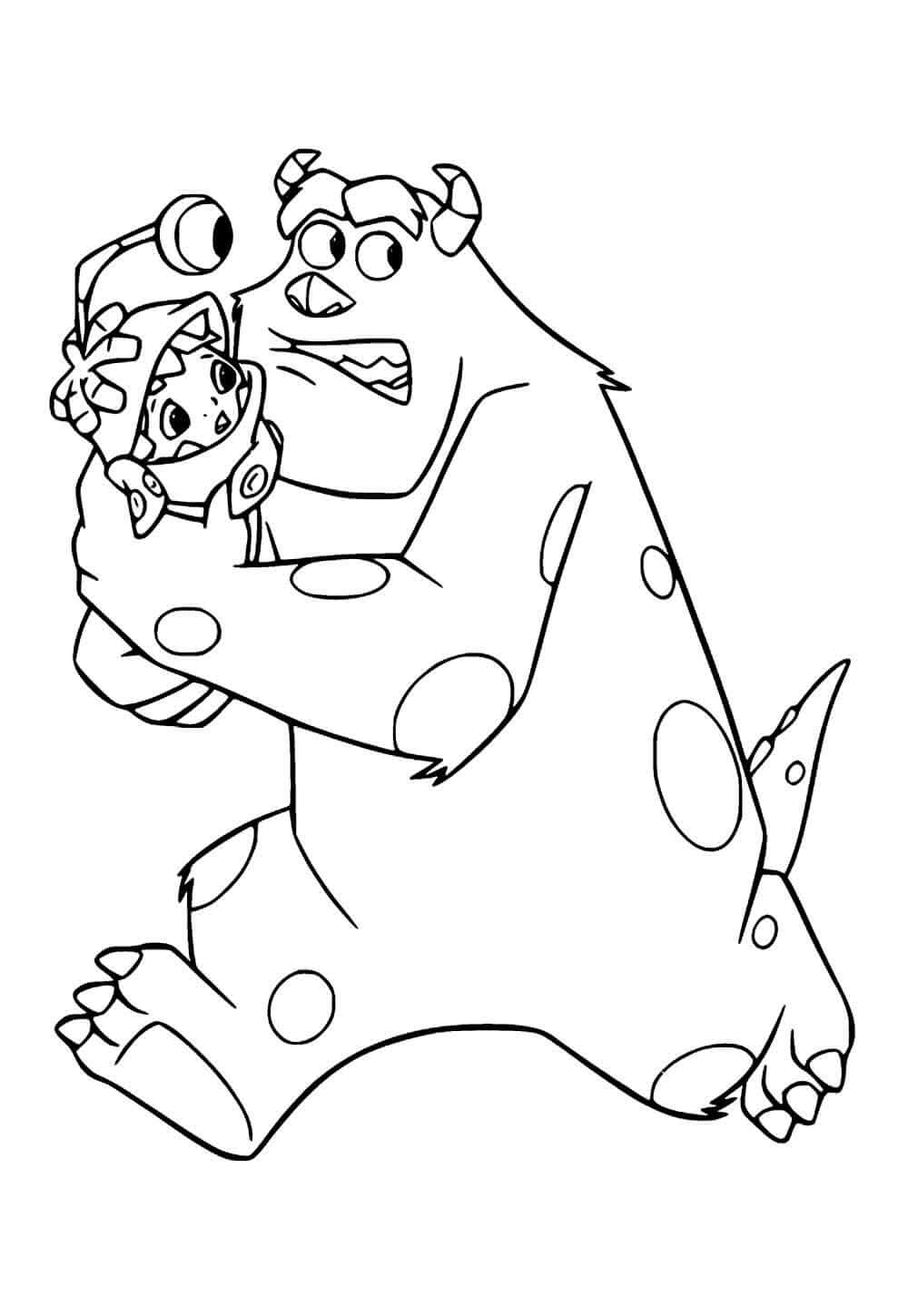 Desenho de Monstros S.A. para imprimir
