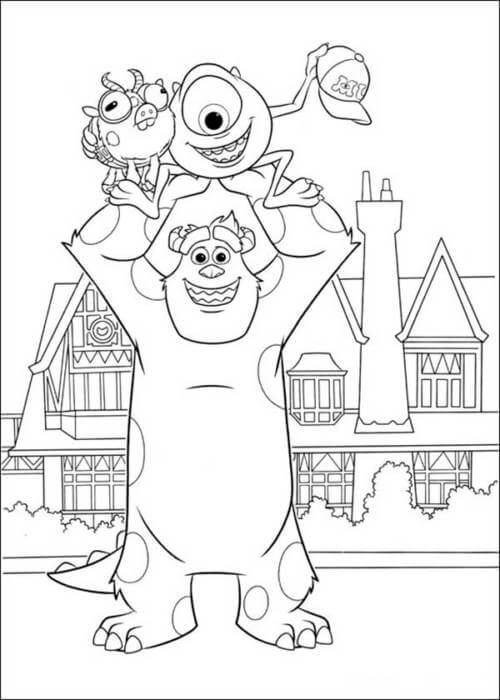 Desenho de Monstros S.A. para imprimir