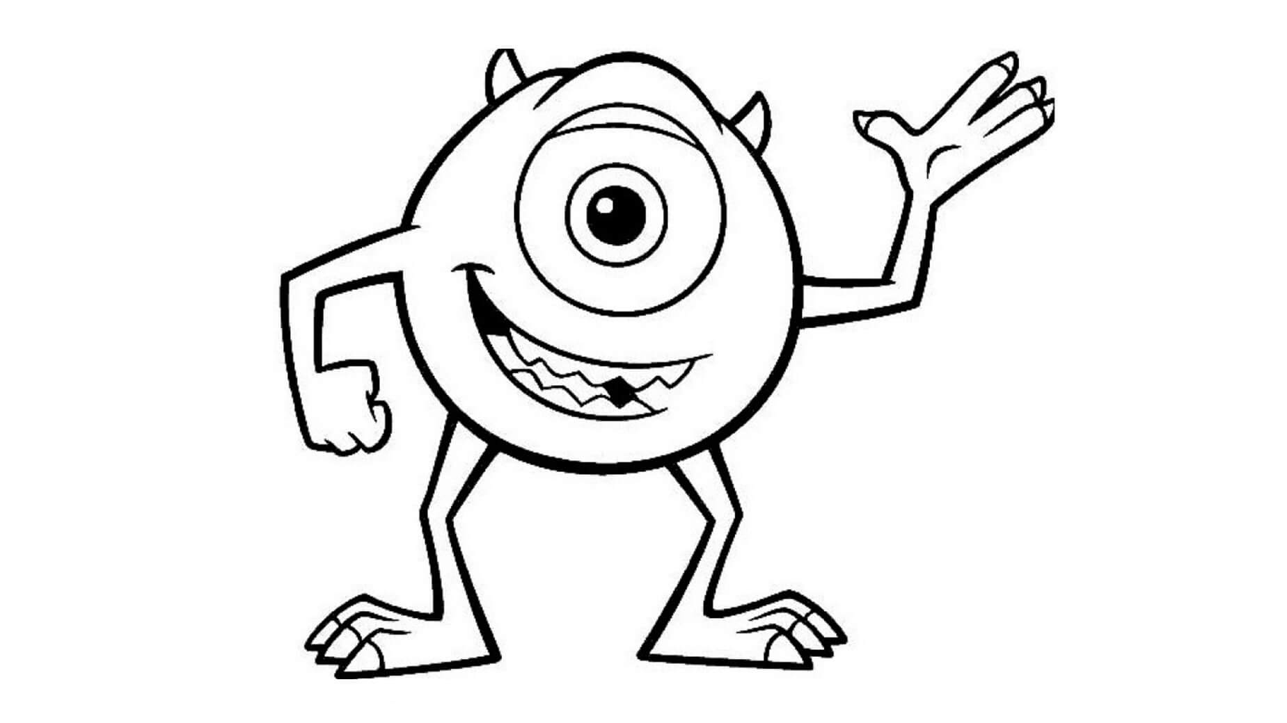Desenho de Monstros S.A. para imprimir