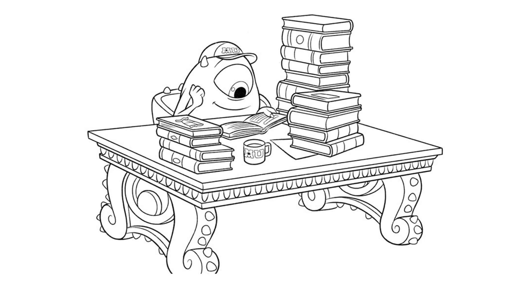 Desenho de Monstros S.A. para imprimir