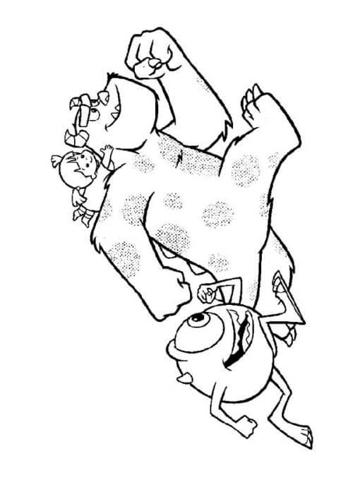 Desenho de Monstros S.A. para imprimir