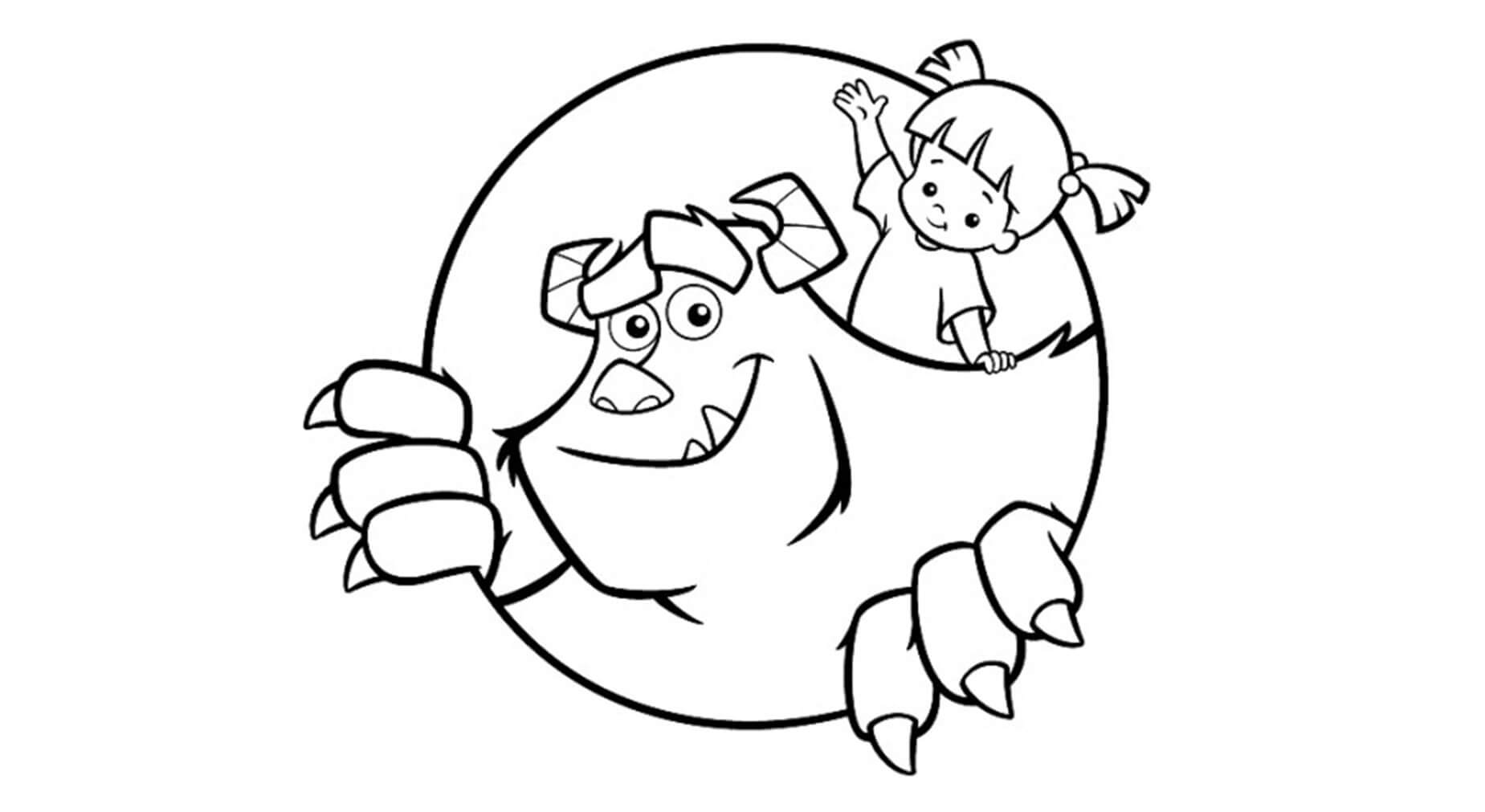Desenho de Monstros S.A. para imprimir