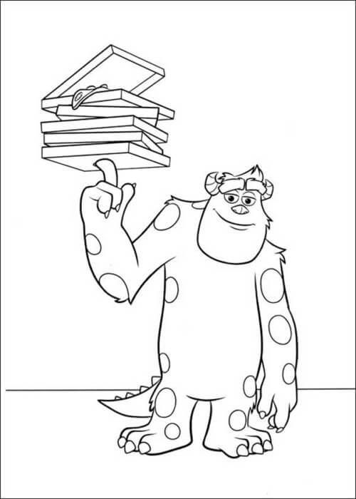 Desenho de Monstros S.A. para imprimir