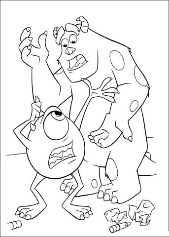 Desenho de Monstros S.A. para imprimir