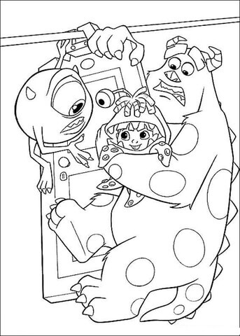 Desenho de Monstros S.A. para imprimir