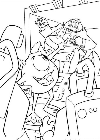 Desenho de Monstros S.A. para imprimir