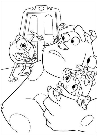 Desenho de Monstros S.A. para imprimir