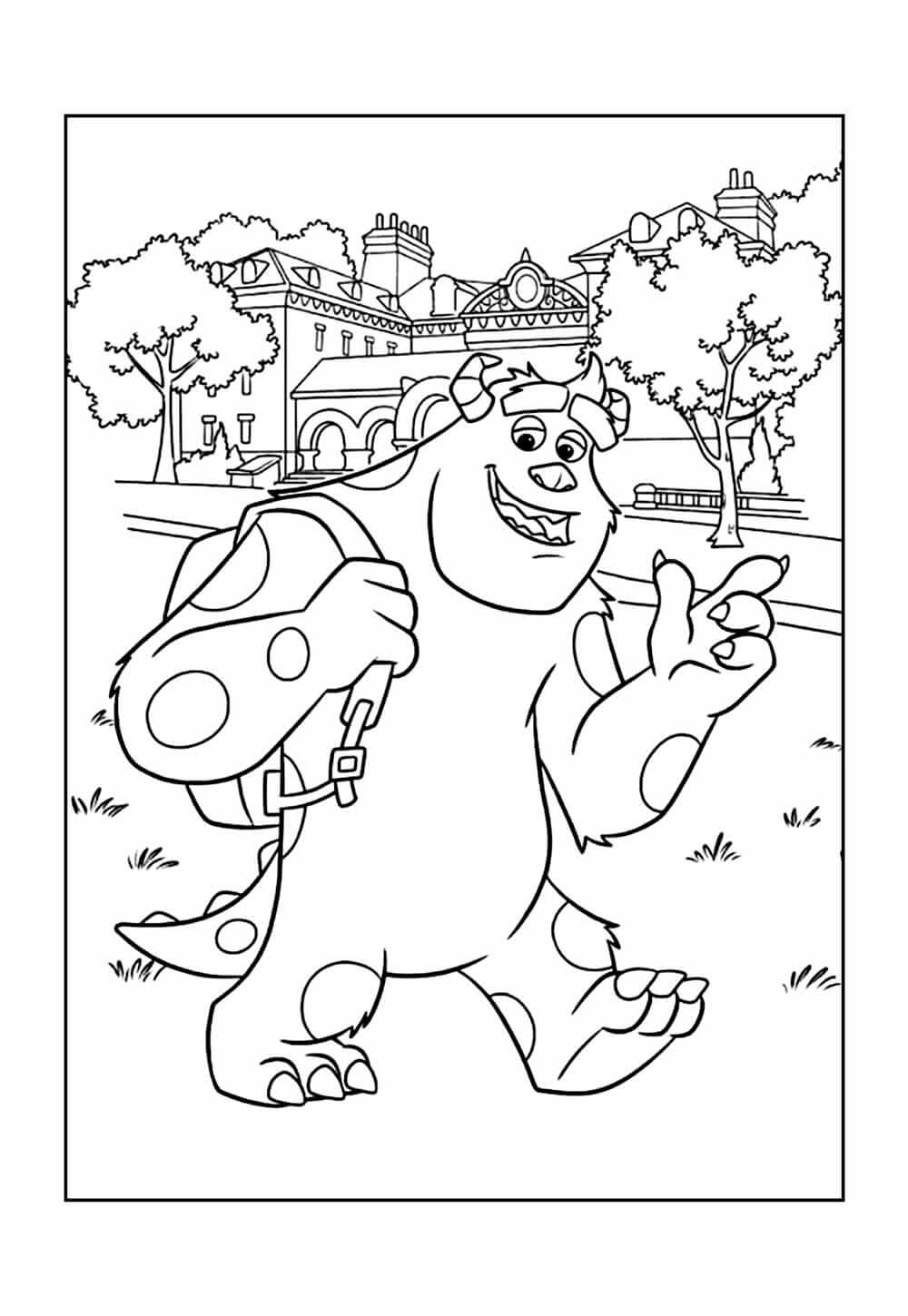 Desenho de Monstros S.A. para imprimir