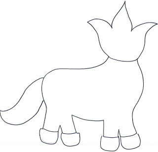 Desenho de Mula sem Cabeça para imprimir