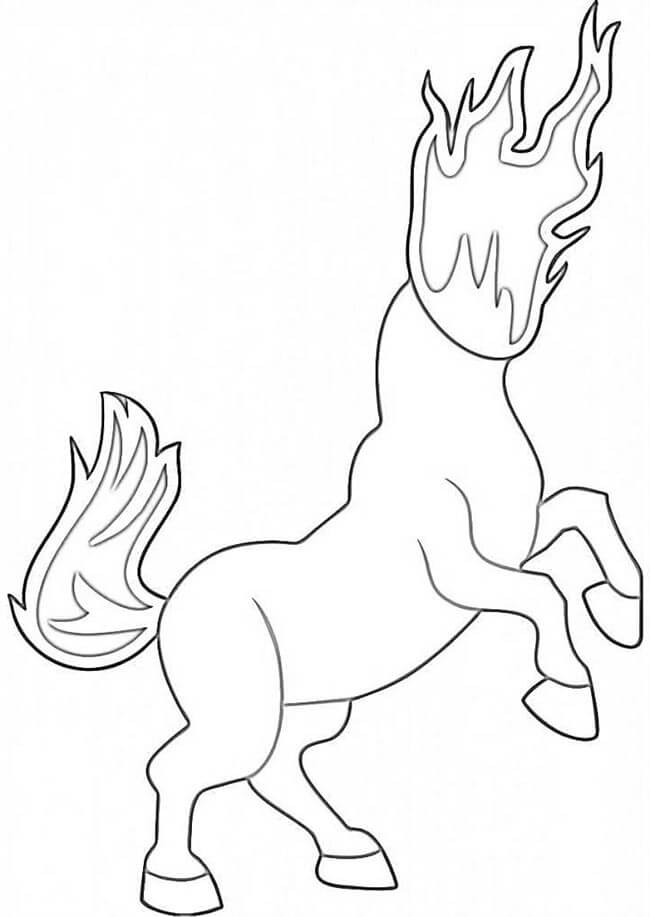 Desenho de Mula sem Cabeça para imprimir