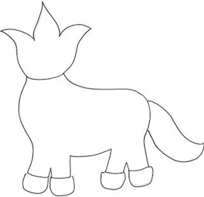 Desenho de Mula sem Cabeça para imprimir